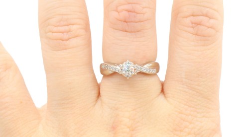 0.35 ctw Round Diamond Twist Style Women's 10KT White Gold Engagement Ring 3.4g - Picture 21 of 22