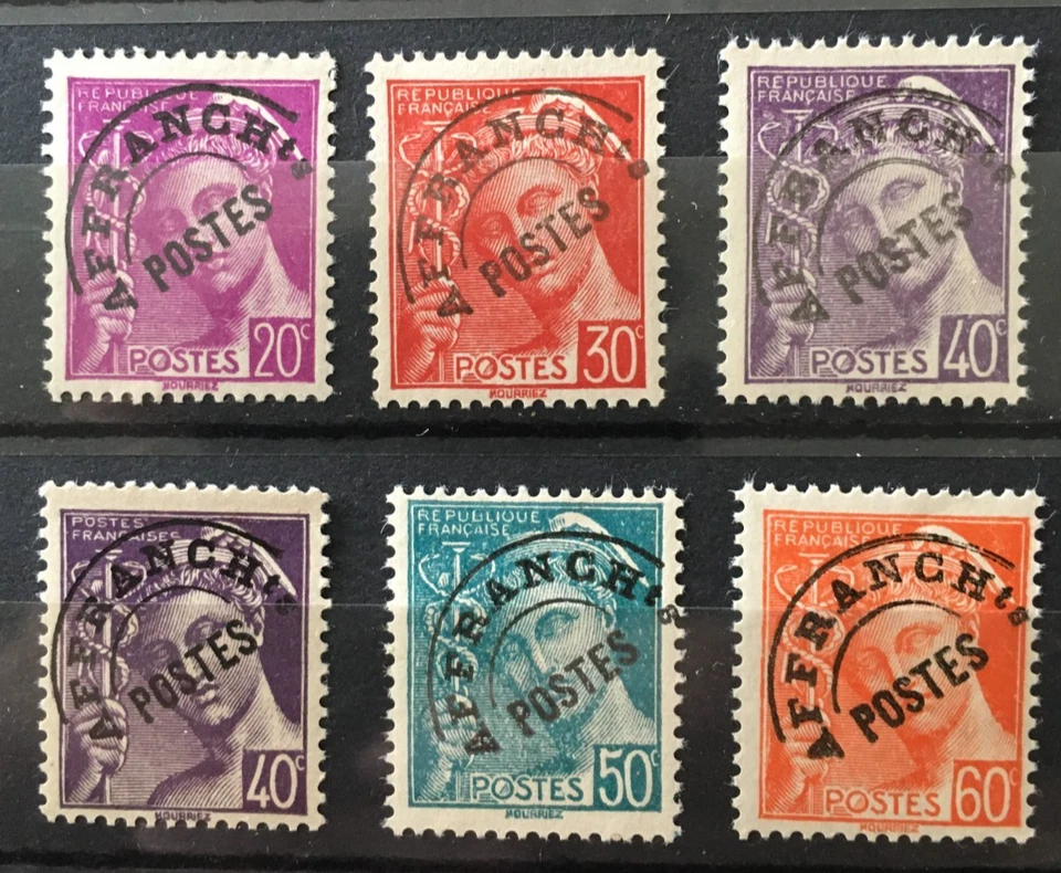 timbres** France préoblitérés** neufs** n° 78 à 83**. cote: 60€. luxe - Photo 1/1