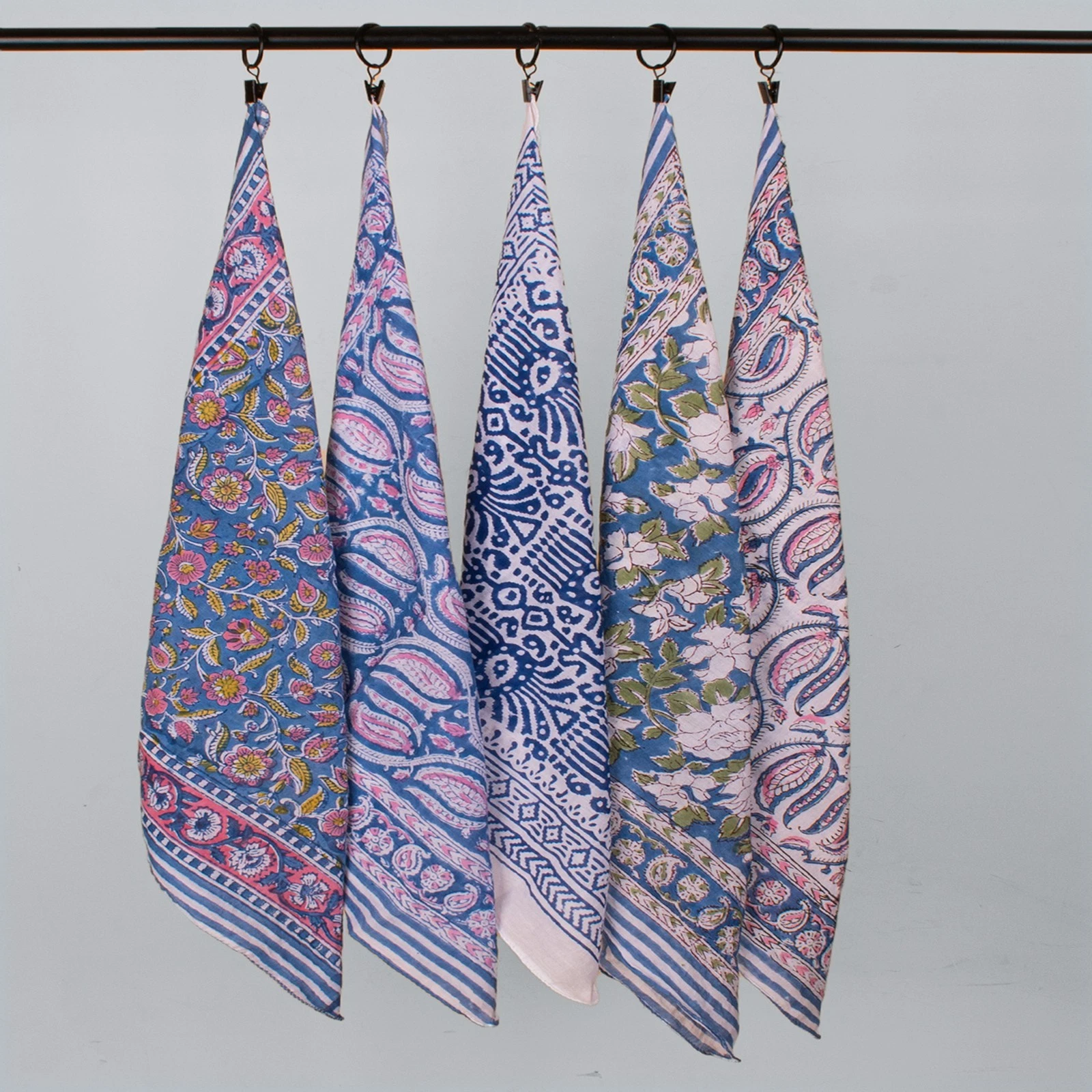Set Of 5 Handmade Cotton Head Neckerchief Bandana Block Printed Stylish Scarf
Opens in a new window