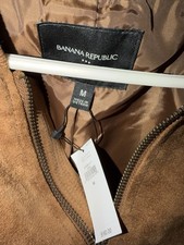 Banana Republic Men's Brown Bomber Jacket Zip Closure Size M