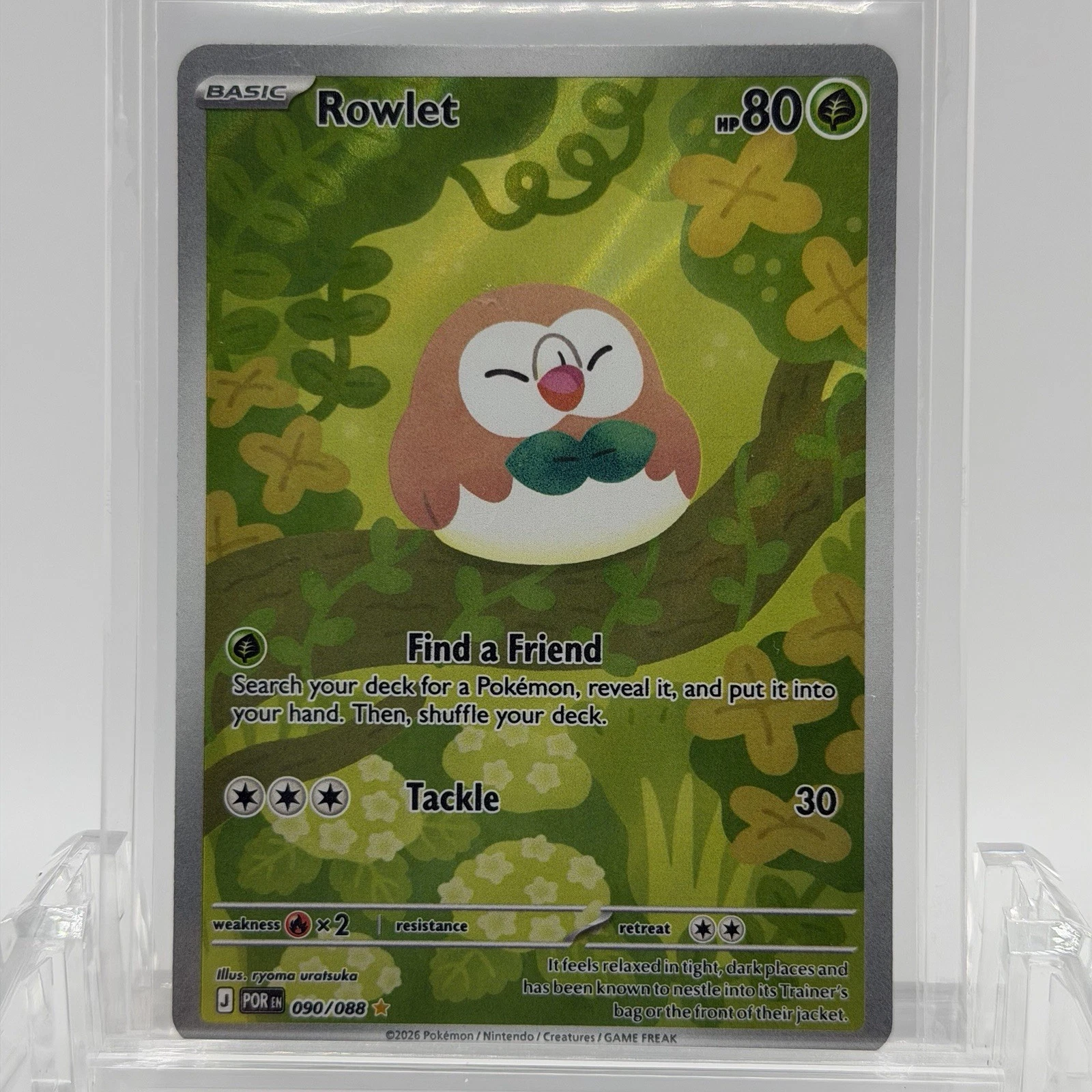 Pokemon TCG Perfect Order Rowlet #090/088 Illustration Rare LP+