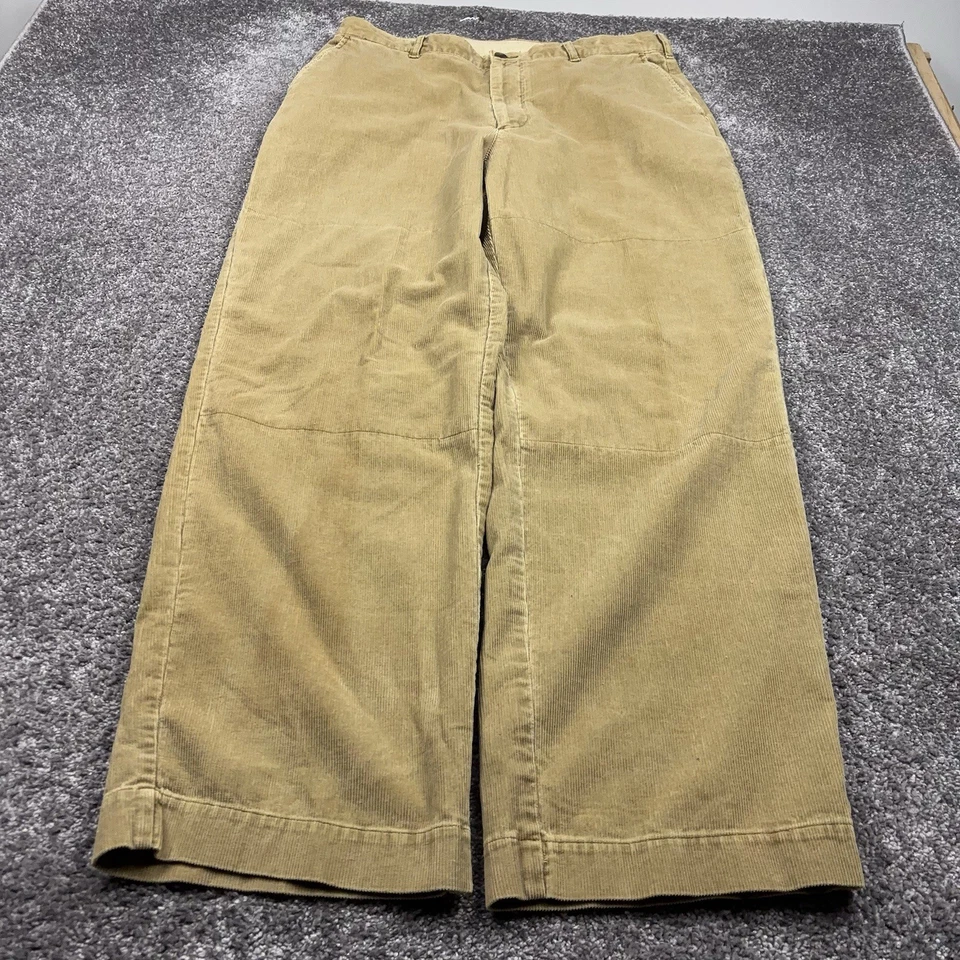 Мешковатые вельветовые брюки мужские 36x32 (подходит 34x31) Y2K Skater Streetwear свободного коричневый - Изображение 2 из 4