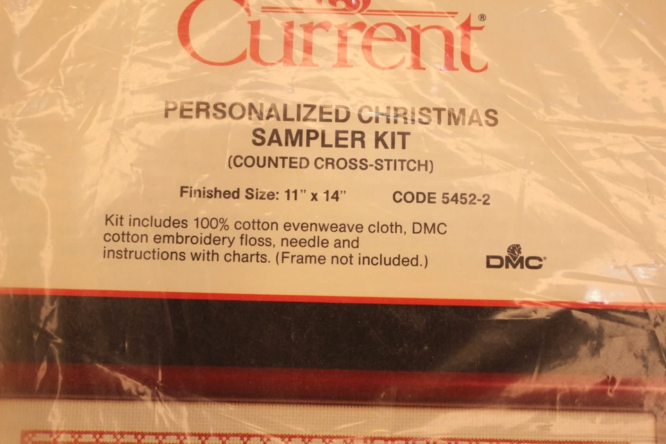 Current Counted Cross Stitch Personalized Christmas Sampler Kit 11x14 5452-2 - Image 3 of 4