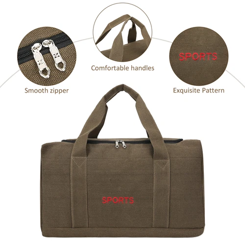 Große Oxford Reisetasche Fitnessstudio 45/60L wasserabweisend Gepäcktasche mit Gurt - Bild 44 von 49