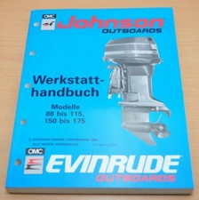 Johnson EVINRUDE 88 -115 u 150 - 175 Outboards Außenbordmotor Werkstatthandbuch