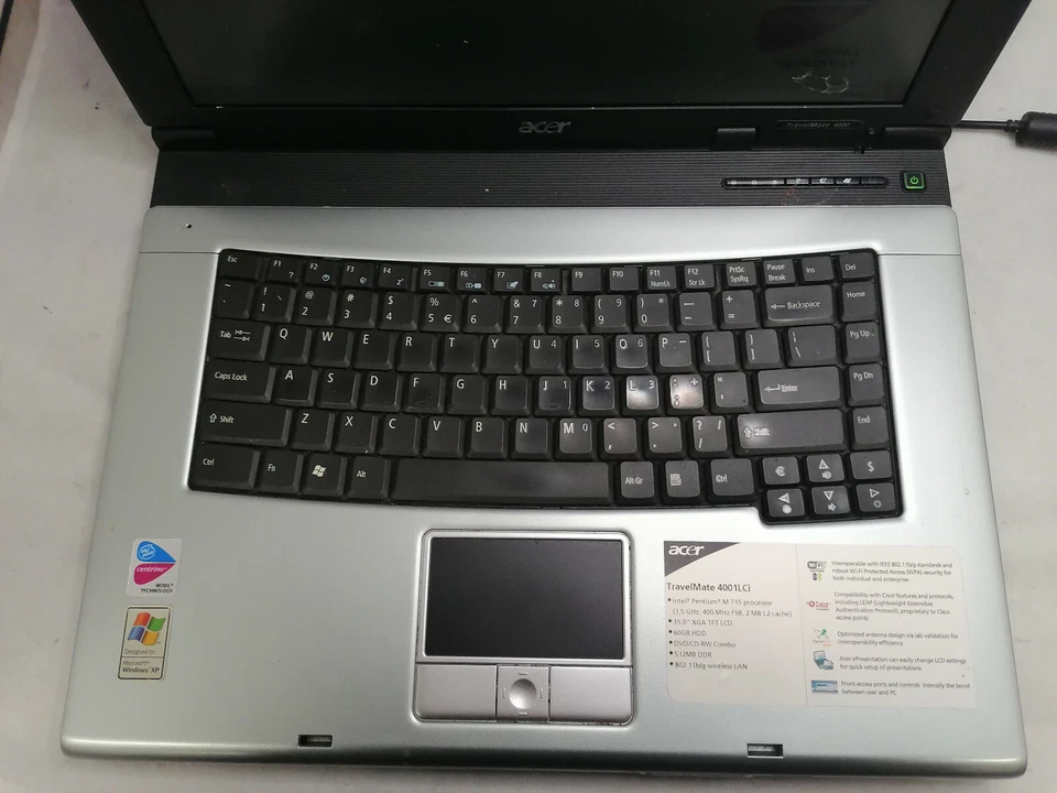 FOR PARTS 15" Acer TravelMate 4001LCi (Pentium M 715/1.5GHz/NO HDD) - Image 4 of 4