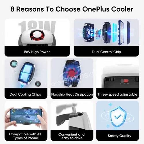 OnePlus 18W Freezing Point FanCooler Clip High Power Low Noise Dual Cooling Chip - Picture 4 of 6