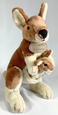 Yomiko Classics Russ Kangaroo Plush Stuffed Animal W/ Joey Realistic 14  EUC