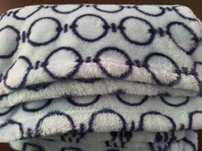 HB Hudson Baby Blanket Plush Blue navy Circle...