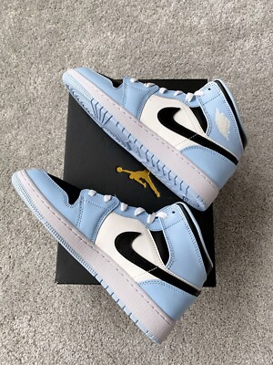 NIKE Air Jordan 1 Mid 'Ice Blue' 555112-401 | eBay