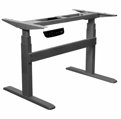 EXETA - HÖHENVERSTELLBARER SCHREIBTISCH EXETA Tischgestell grau elektrisch höhenverstellbarer Schreibtisch Bürotisch