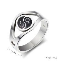 Lesbian Yin Yang Ring Double Female Stainless Steel Size 10 Lesbian Yin Yang Ring Double Female Stainless Steel Size 10