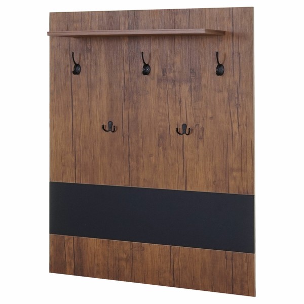 Wandgarderobe MCW-A27, Garderobe, 5 Haken 100X80Cm 3D-Struktur, Wildeiche-Optik-image