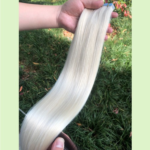 Seamless Tape In Hair Extensions Pu Skin Invisible Glue Russian Human Hair 12A - Picture 19 of 88