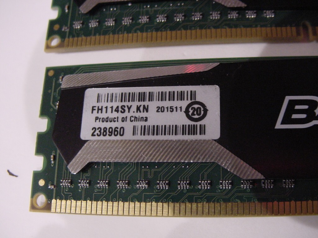 COMPUTER MEMORY - BALLISTIX SPORT 1600MHz 1.5V BLS4G3D1609DS1S00