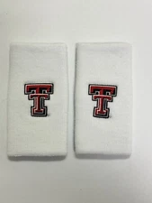 Texas Tech Red Raiders Under Armour Wristband Pair Unisex White New