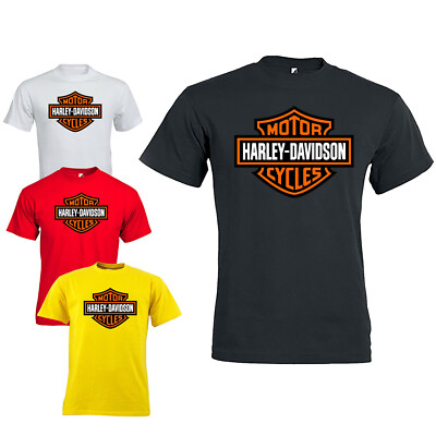 T-Shirt con Stampa Harley Davidson Maglietta Tshirt Personalizzata  Motociclista
