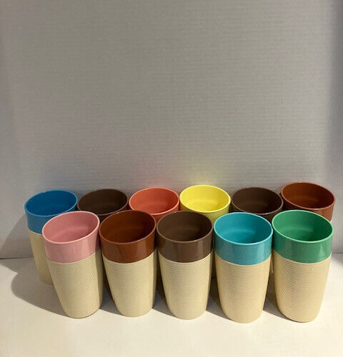 Mid Century Modern Raffiaware by Thermo-Temp 17 Pieces Plus Bolero Ice Bucket - Picture 4 of 12