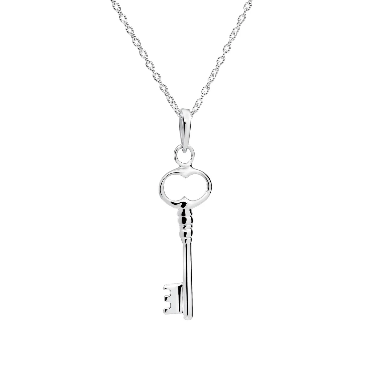 925 Solid Sterling Silver Key Pendant Charm Necklace Chain – Multi Chain  Lengths