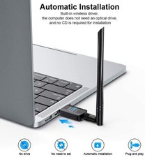 600Mbps 2.4G/5.8Ghz Wireless USB WiFi Range Adapter Extender w/Antenna Plug