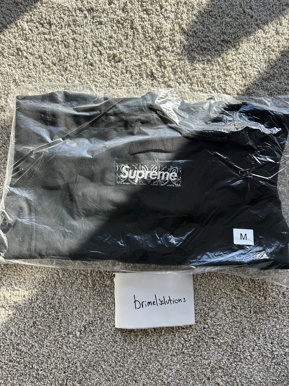 Neuf   Supreme Bandana Box logo Bogo Sweat shirt NOIR FW19   Taille Moyenne