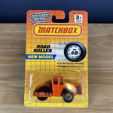 vintage 1991 Matchbox MB 40 Orange   Road Roller