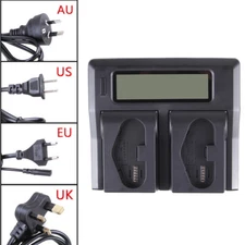 LCD Dual Charger for Canon LP-E19 LP-E4  EOS-1DX Mark II Mark 2 EOS-1D Mark III