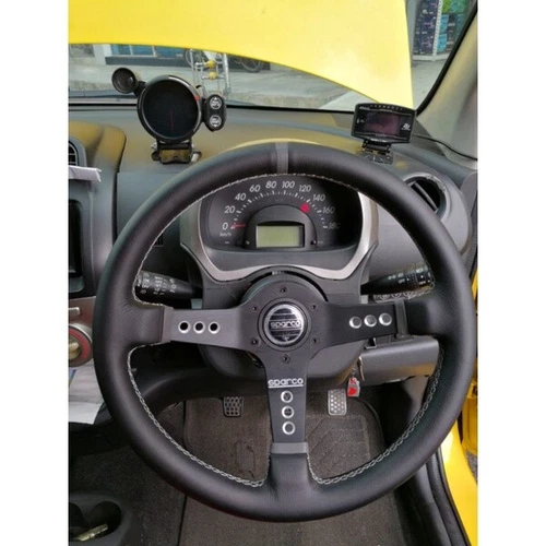 350MM SPARCO LEATHER DEEP DISH STEERING WHEEL 14INCH PCD 70MM - Picture 5 of 7