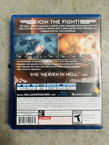 HELLDIVERS: Super Earth Ultimate Edition Sony PlayStation 4 PS4 (DLC Incl.) READ - Picture 3 of 4
