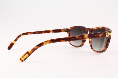 Rare Authentic Cartier Tortoise Gold 55mm France Sunglasses - Picture 3 of 5