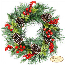 Bead Embroidery Kit Christmas Wreath DIY Bead needlepoint Tela Artis
