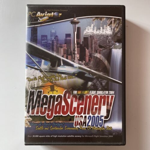 Megascenery USA 2005 Volume 4 Pacific West (2005) PC CD ROM Flight Sim Expansion - Foto 1 di 9