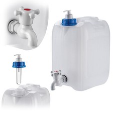 KADAX Wasserkanister mit Ablasshahn, Wasserauslauf und Seifenspender, 10L