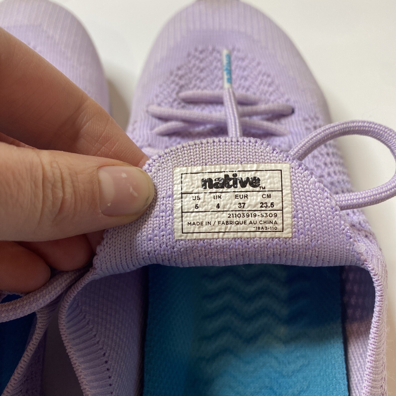 Native Women&rsquo;s Mercury Liteknit Lavender Purple Casual Sneakers Shoes Size 5