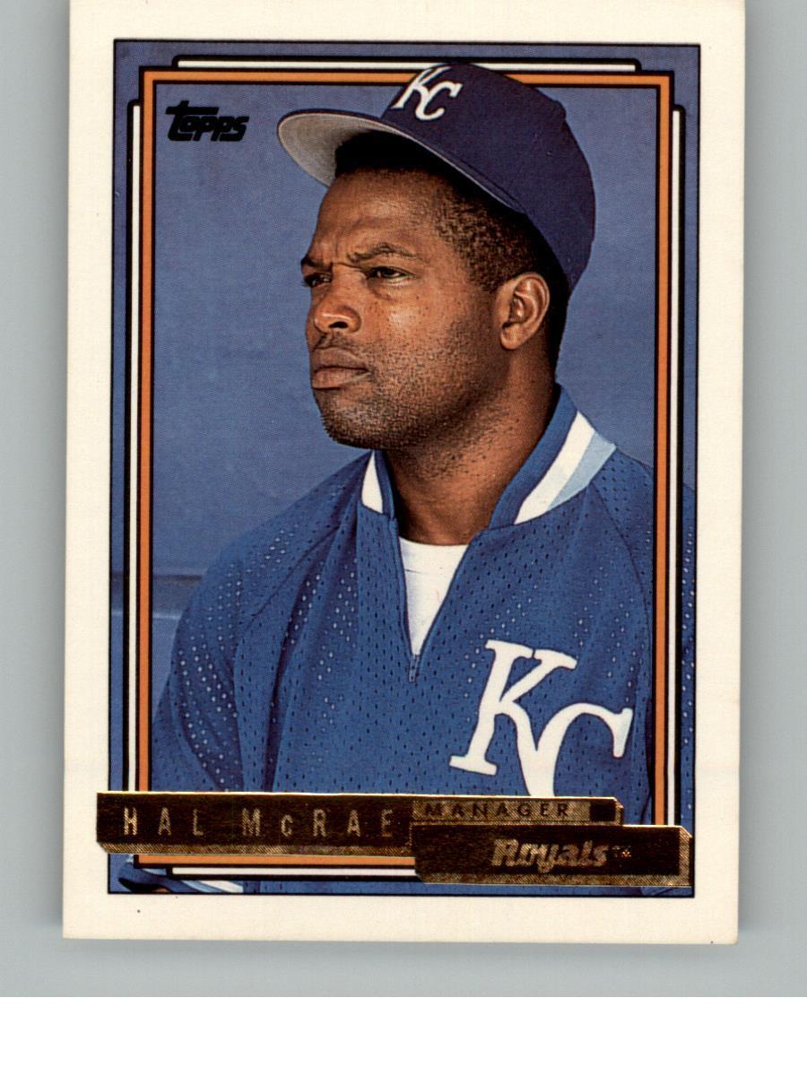 1992 Topps Hal McRae 519  MGR  Kansas City Royals Gold