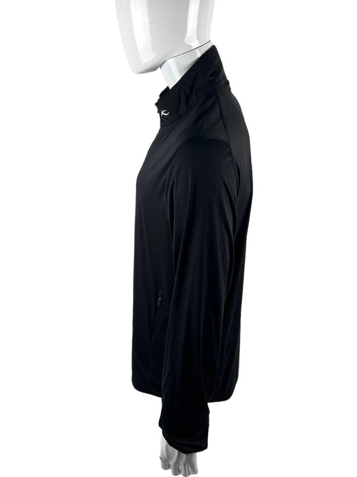 Kjus Mens 54 - XL Jacket Black Full Zip Windbreaker Lightweight Vented EUC - Image 3 of 4