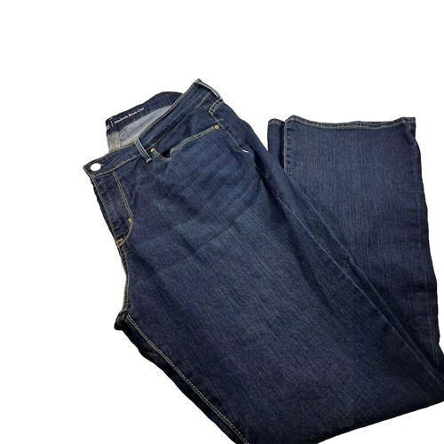 Levis Signature Modern Boot Cut Womens Blue Jeans Mid Rise Dark Wash Size 18 M