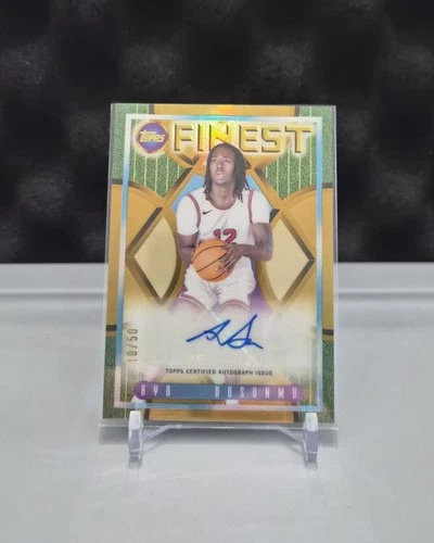 Ayo Dosunmu 2023-24 Topps Finest Flashback Gold Refractor Auto #10/50 Bulls