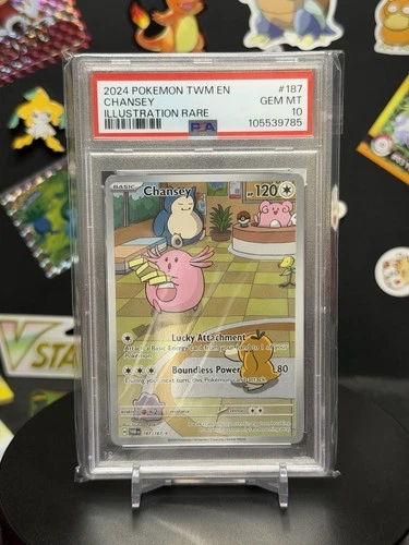 Pokemon Twilight Masquerade Chansey Illustration Rare Holo Card #187/167 PSA 10