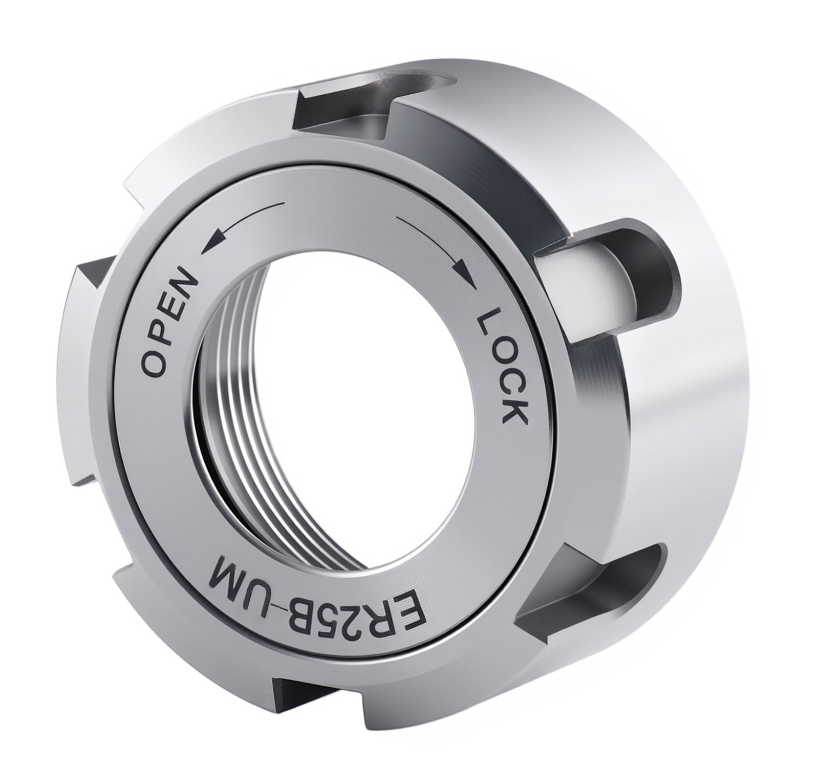 Ball Bearing ER25 Collet Chuck Nut, Balanced to 18,000 RPM at G2.5, #0537-2500 thumbnail 6