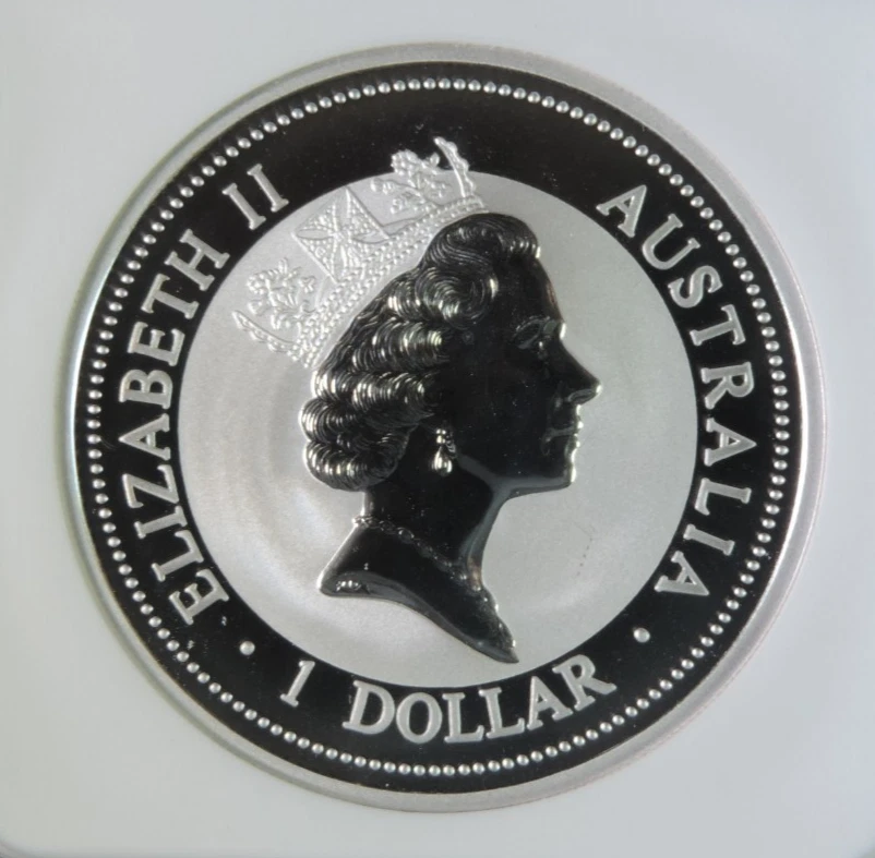 1997 Australia Kookaburra 1oz .999 Silver $1 Coin NGC MS69 - Image 4 of 4