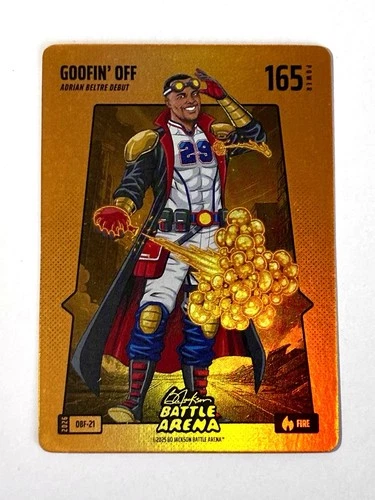 Bo Jackson Battle Arena “Goofin’ Off” Adrian Beltre Orange Battlefoil #OBF-21
