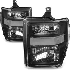 Factory Style Halogen Headlights Assembly Compatible with Ford F250 F350 F450 F5