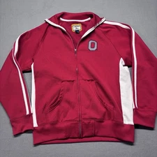 Ohio State Buckeyes J America Full Zip Red Sweatshirt Size Large 