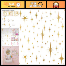Sparkling Star Wall Stickers for Girls Room - 116pcs Peel  Stick Decals, 6 Size