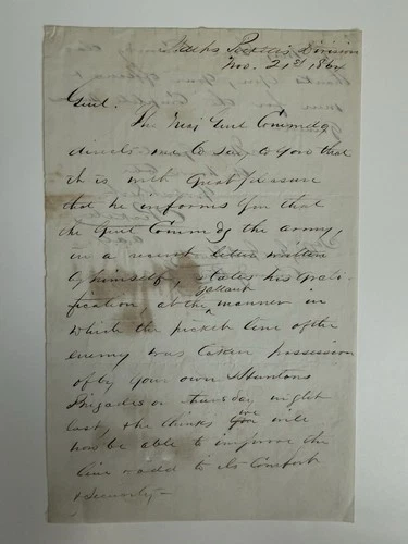 Civil War Charles Pickett Autograph Letter Signed