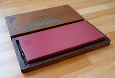 Frialit Degussit Abziehstein 125 x 50 mm / in Holzbox /  Goldschmiedewerkzeug