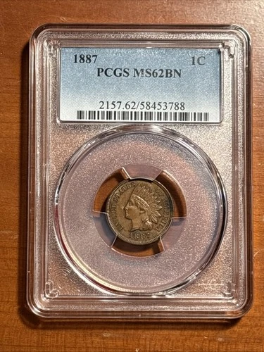1887 1C Indian Head Cent - PCGS MS62 BN