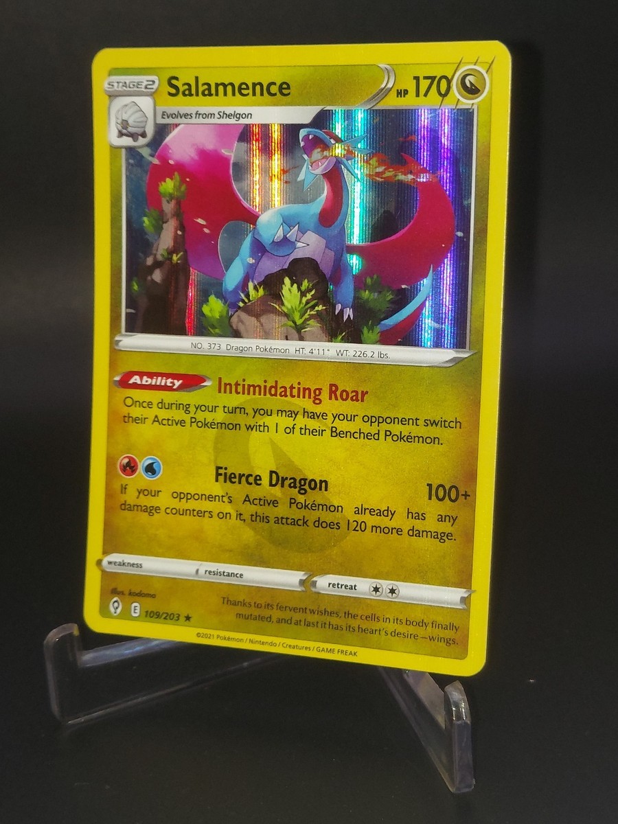Salamence Evolving Skies Holo Pokmon TCG 109/203 Sword & Shield Rare Mint Salamence Evolving Skies Holo Pokmon TCG 109/203 Sword & Shield Rare Mint