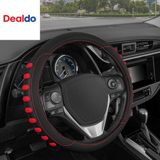 Flexgrip Red Steering Wheel Cover for Cars Standard 15 Inch Car Steering Wheel